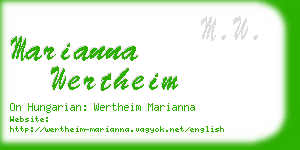 marianna wertheim business card